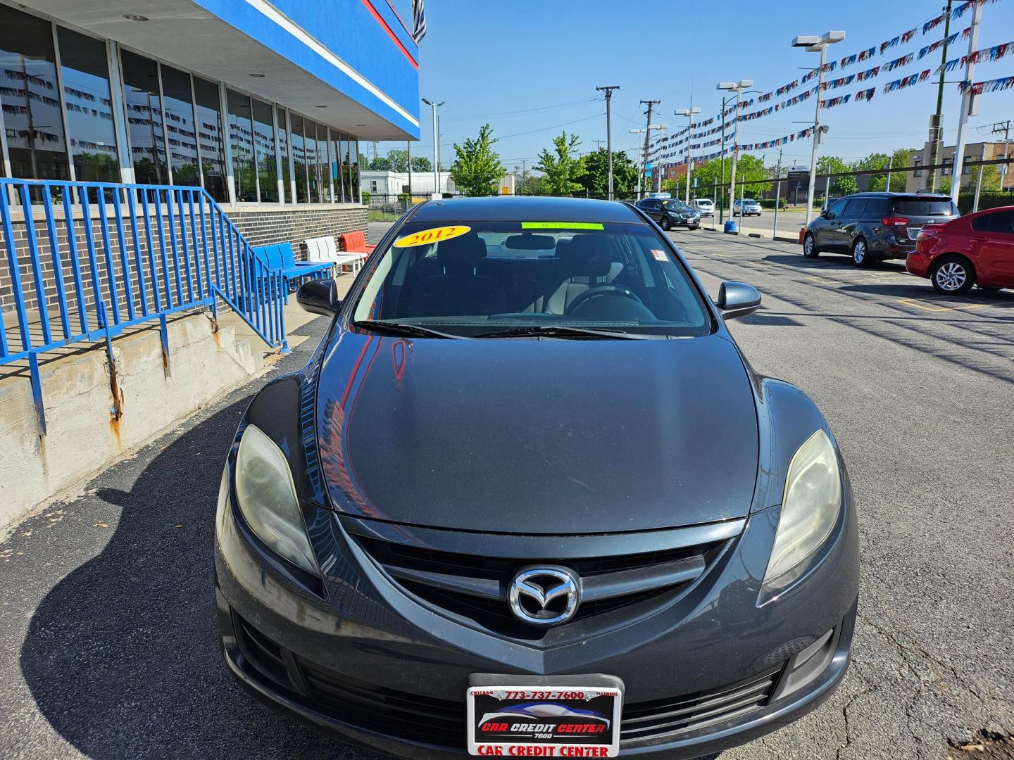 2012 BLACK Mazda MAZDA6 I Sport (1YVHZ8BH7C5) with an 2.5L L4 DOHC 16V engine, 6-Speed Automatic transmission, located at 7600 S Western Ave., Chicago, IL, 60620, (773) 918-3980, 0.000000, 0.000000 - Photo#2